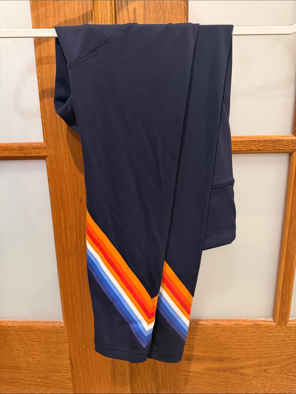 Tory Sport Navy Joggers with Retro Rainbow Chevron